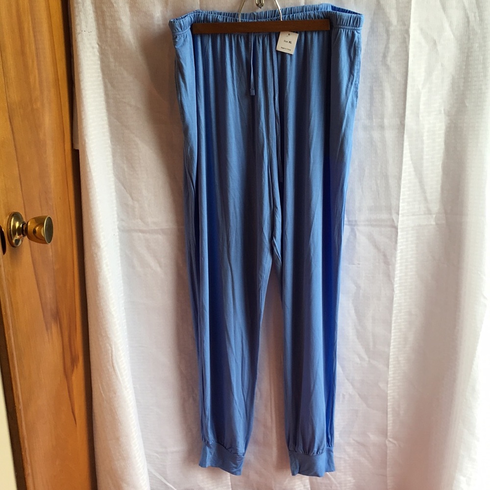 Baby Blue Elastic Waist Pants